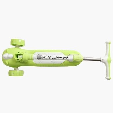 Самокат триколісний з музикою та підсвічуванням Skyper SC-54107 Салатовий з білим