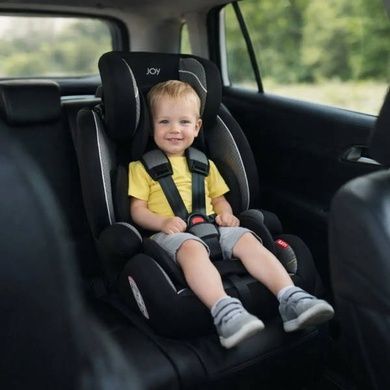 Детское автокресло универсальное от 9-36кг с системой ISOFIX I / II / III группа JOY SX-60325 Черное с серым