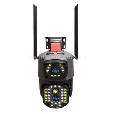 Камера відеоспостереження 2 об'єктиви 4MP+4MP з віддаленим доступом V380 V10 Wi-Fi Чорна