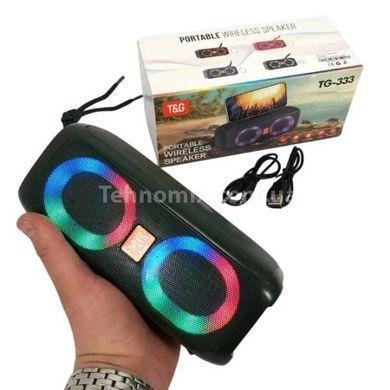 Колонка Bluetooth з функцією speakerphone з радіо TG333 Зелена