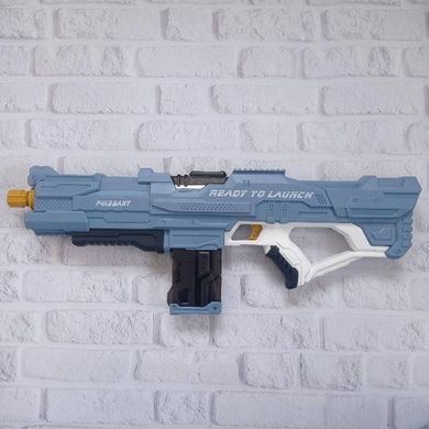 Пістолет-бластер водяний автоматичний акумуляторний 600мл Combat Water Gun Блакитний