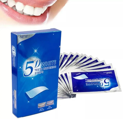 Відбежуючі смужки 5D Whitte Teeth Whitening Strips 7 шт