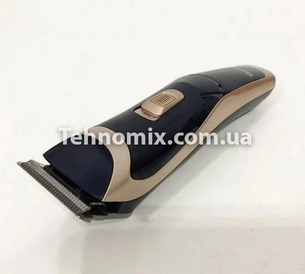Акумуляторна машинка для стрижки волосся Geemy Gm 6005 Синьо-Бежева