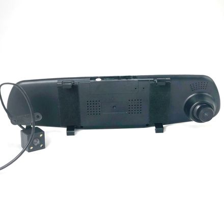 Відеореєстратор дзеркало з камерою заднього виду 2 камери DVR Full HD Чорний