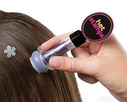Фигурные тату-печатки для волос - Hot Stamps Hair Glitter