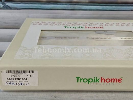 Скатерть Tropik home DAMASCUS.COT-POLY 160х220см Жаккард Хлопок/Полиэстер
