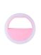 Светодиодное селфи-кольцо на батарейках Selfie Ring Light Розовое