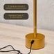 Ночник настольный металлический на батарейках LED A21 Gold