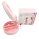 Круглое складное зеркало с LED подсветкой Live Makeup G3 Розовое