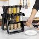Карусель для спецій 18 відсіків Spice Rack Чорна