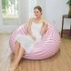 Кресло-мешок надувное для отдыха в полоску Sofa XL-1135 Розовое