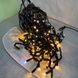 Гирлянда-бахрома 5м 120LED 220V Черный провод, Теплый свет