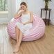 Кресло-мешок надувное для отдыха в полоску Sofa XL-1135 Розовое