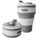 Силіконовий стакан складаний Silicon Magic Cup Сірий