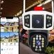 Камера для відеоспостереження вулична з сиреною на 2 об'єктиви IP WiFi JNice 12mp JE-2203 Біла