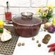 Каструля кругла з антипригарним покриттям з кришкою 28 см 6,63 л Червона