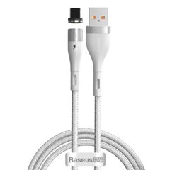 Кабель Baseus Zinc Magnetic Safe Fast Charging Data Cable USB to IP 2.4A 1m White