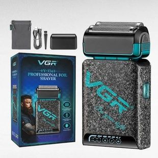 Электробритва аккумуляторная с двойным лезвием VGR V-374 GREEN Черная с зеленым