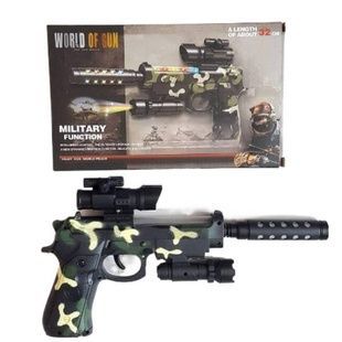 Игрушечный пистолет с подсветкой, звуком и проекцией World Of Gun Камуфляж