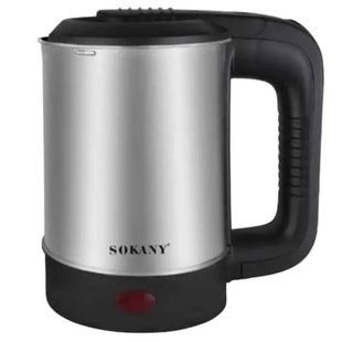 Электрочайник дорожный дисковый 0,6л 600Вт Sokany SK-09023 Черный с серым