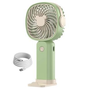 Вентилятор настольный мини ручной аккумуляторный с USB Handheld fan AND LY-838 KLW-F8 Зеленый