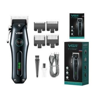 Акумуляторна машинка для стрижки +4 насадки VGR V-969 Чорна
