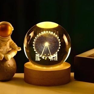 Шар акриловый Колесо обозрения 6см с подсветкой на подставке