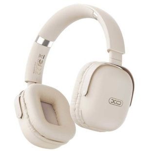 Наушники беспроводные аккумуляторные Bluetooth TWS XO BE42 Scarlet Metal Stand Folding Headband Bluetooth Headset Бежевые