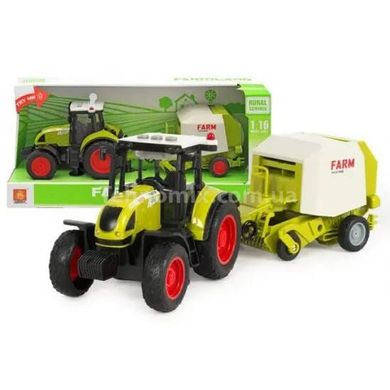 Игрушка Трактор с прицепом со звуковыми и световыми эффектами Farmland Зеленый