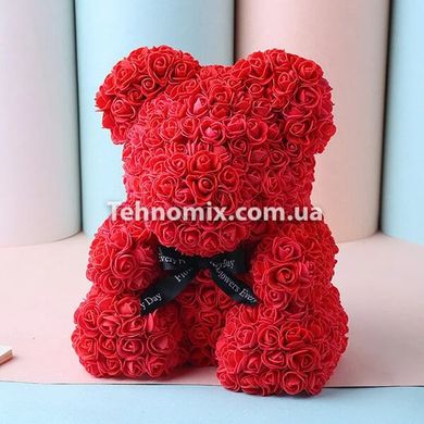 Мишко з 3D троянд Teddy Rose 40 см Червоний + подарункова упаковка