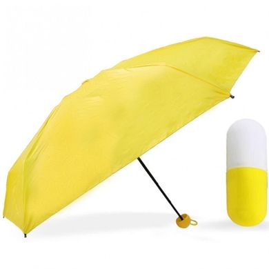 Міні-парасоля кишенькова в футлярі Жовта