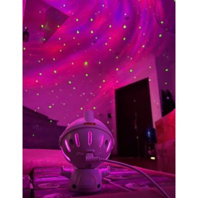 Ночник-проектор звездного неба Астронавт с пультом Белый