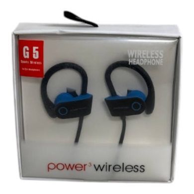 Навушники бездротові вакуумні з мікрофоном Bluetooth G5 Чорні з синім