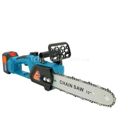 Пила аккумуляторная цепная с 2 аккумуляторами в чемодане Electric saw M-9020 Голубая