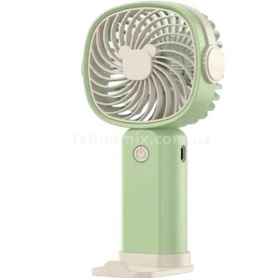 Вентилятор настільний міні ручний акумуляторний USB Handheld fan AND LY-838 KLW-F8 Зелений