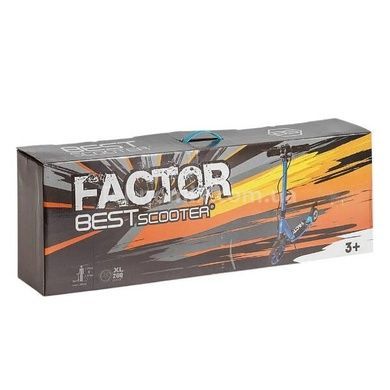 Самокат Factor двухколесный алюминиевый с двумя амортизаторами и ручным дисковым тормозом колеса PU200 мм Best