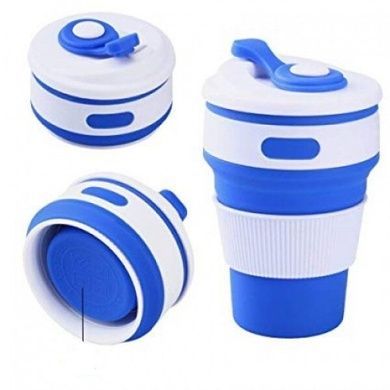 Силіконовий стакан складаний Silicon Magic Cup Синій