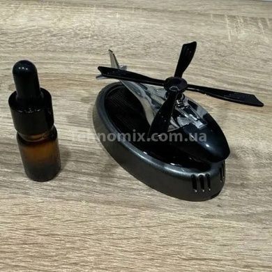 Ароматизатор автомобильный с солнечной панелью Вертолет Черный