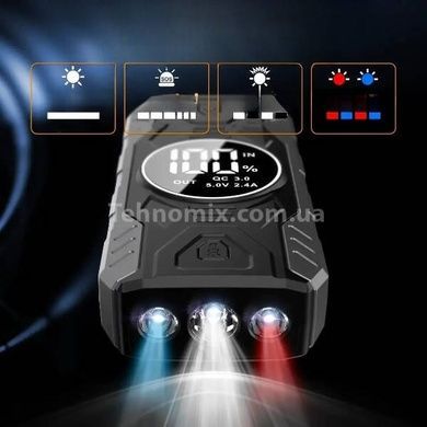 Пускозарядний пристрій 11900 мАh JUMPSTARTER QY19 Чорне з червоним