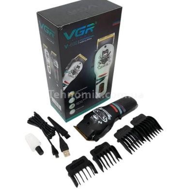 Машинка для стрижки волос и бородыс LED-дисплеем VGR V-699 Черная