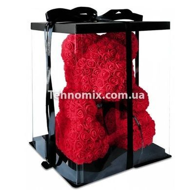 Мишка из 3D роз Teddy Rose 40 см Красный + подарочная упаковка
