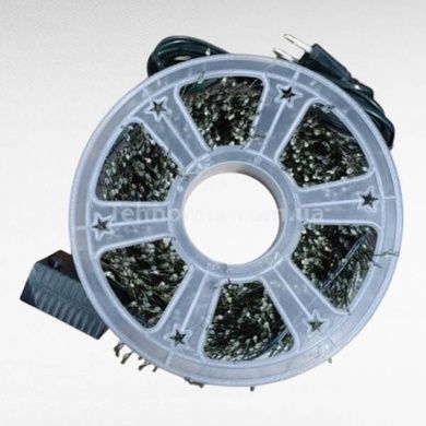 Гірлянда роса лінійна Мішура пухнастий зелений дріт 50м 1500LED 220V AD -2588