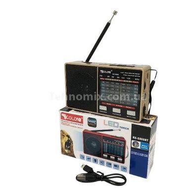 Радиоприемник аккумуляторный с Bluetooth-соединением MP3, USB GOLON RX8866 Золото