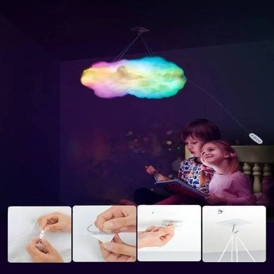 Ночник Облако 3D на пульте LED, USB, с приложением OBL-211