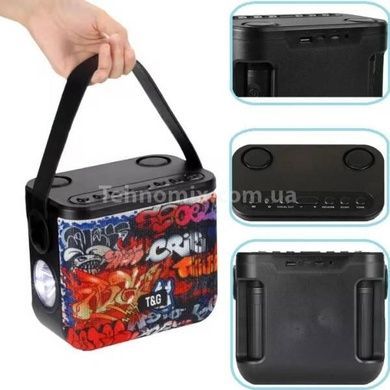 Bluetooth C колонка S громкоговоритель с радио и 2 микрофоны TG545DK-Graffititi