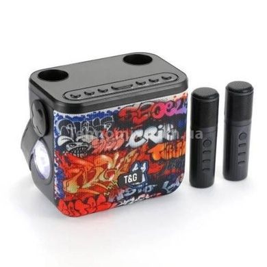 Bluetooth C колонка S громкоговоритель с радио и 2 микрофоны TG545DK-Graffititi