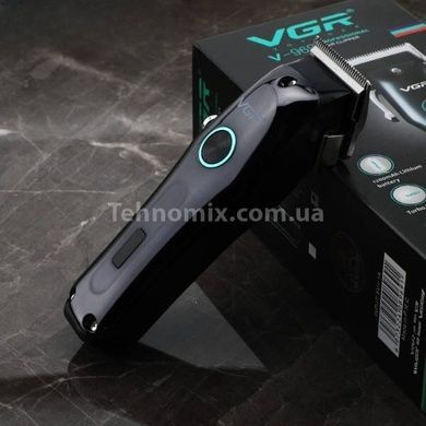 Аккумуляторная машинка для стрижки +4 насадки VGR V-969 Черная