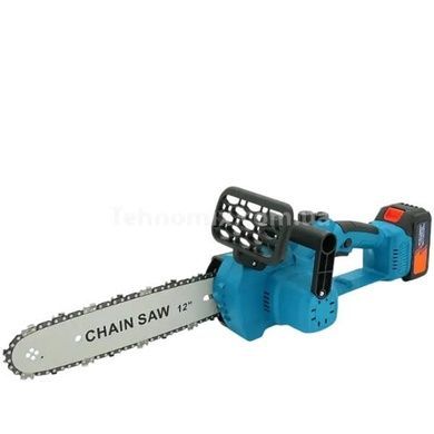 Пила аккумуляторная цепная с 2 аккумуляторами в чемодане Electric saw M-9020 Голубая