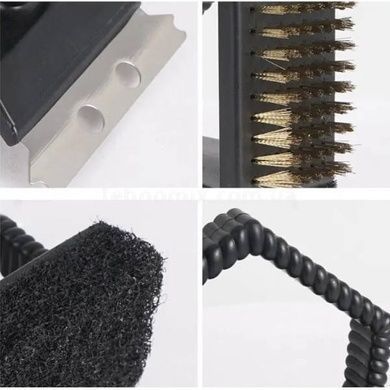 Щетка-скребок для мытья решеток гриль ручная CD-15A Черная