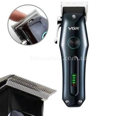 Аккумуляторная машинка для стрижки +4 насадки VGR V-969 Черная